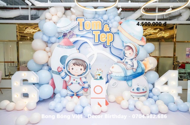 Trang trí sinh nhật chủ đề Phi Hành Gia