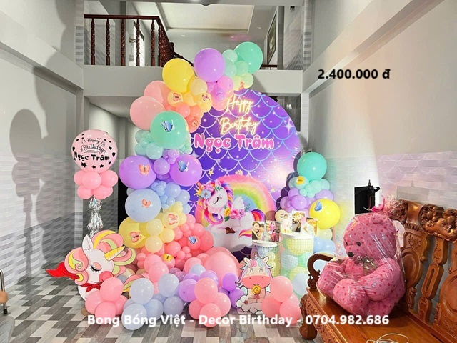 Trang trí sinh nhật chủ đề Ngựa Pony