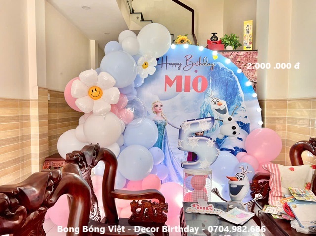 Trang trí sinh nhật chủ đề công chúa ELSA