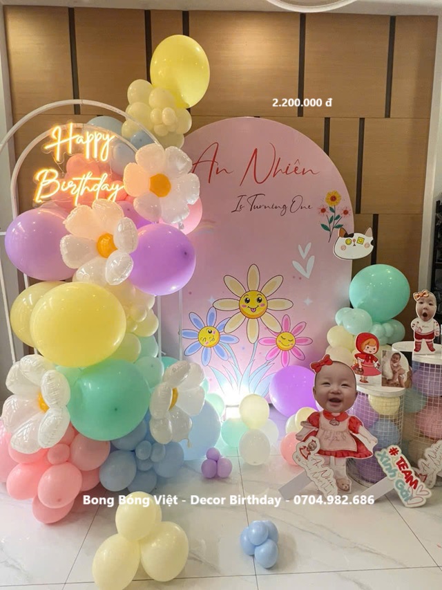 Trang trí sinh nhật bé gái