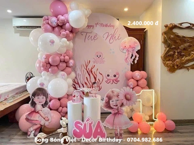 Trang trí sinh nhật cho bé gái