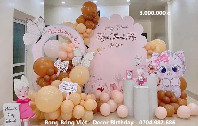 Trang trí sinh nhật bé gái