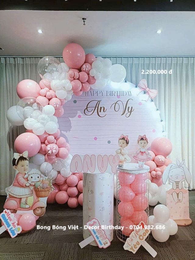 Trang trí sinh nhật bé gái