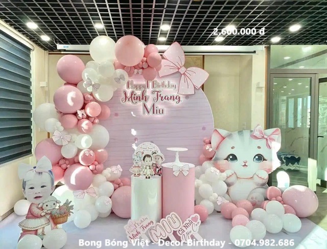 Trang trí sinh nhật cho bé gái
