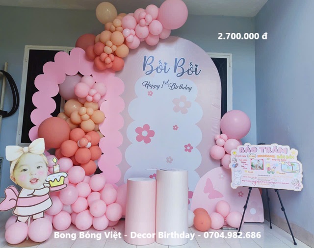 Trang trí sinh nhật bé gái