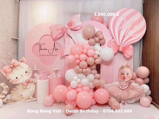 Trang trí sinh nhật bé gái