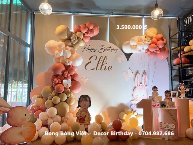 Trang trí sinh nhật bé gái