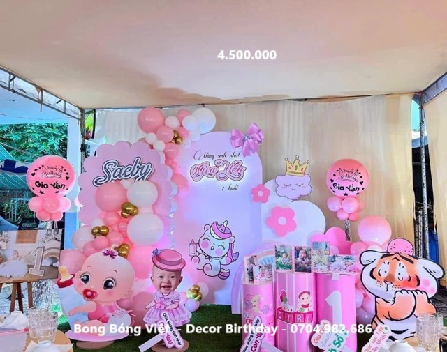 Trang trí sinh nhật bé gái