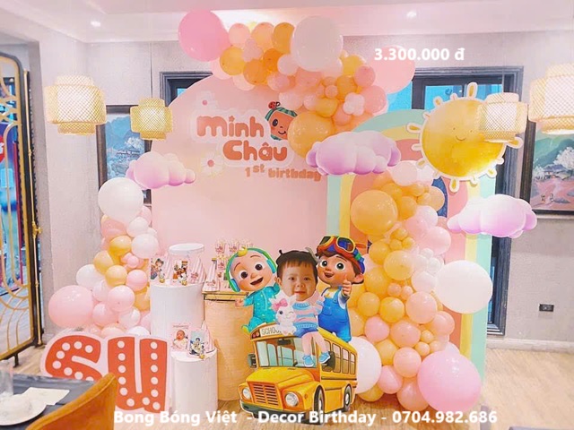 Trang trí sinh nhật chủ đề COCOMELON