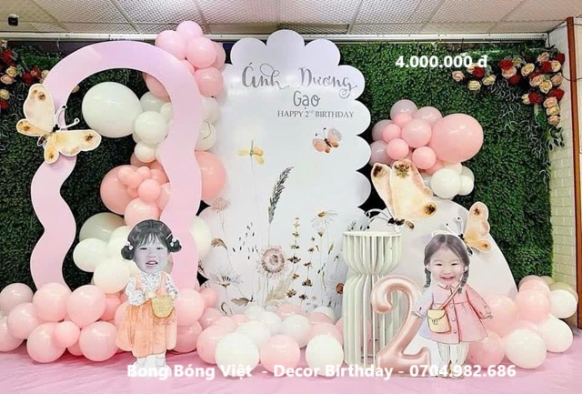 Trang trí sinh nhật bé gái