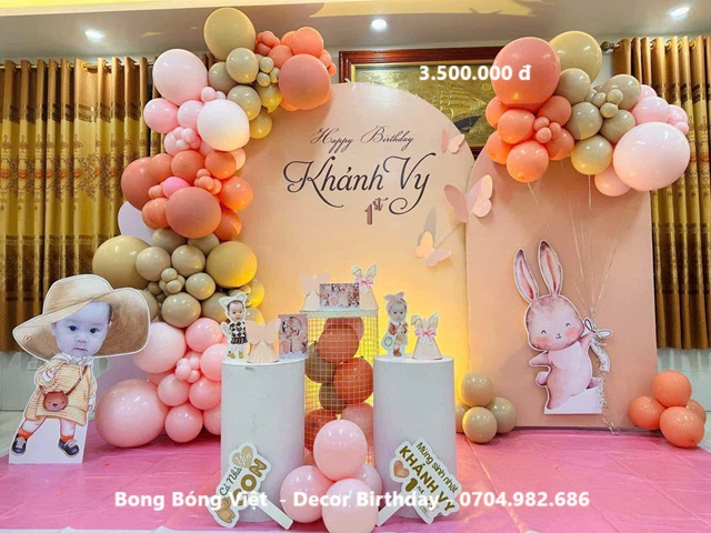 Trang trí sinh nhật bé gái