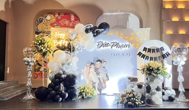 Dịch vụ trang trí sinh nhật cho người lớn - Sang trọng và ấn tượng 18 trang tri sinh nhat anh Hieu Pham