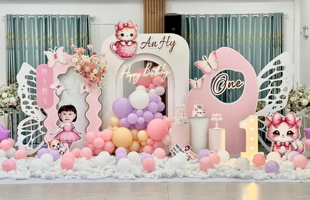 Dịch vụ trang trí thôi nôi cho bé - Lưu giữ khoảnh khắc đáng nhớ 13 backdrop dinh hoa min 1