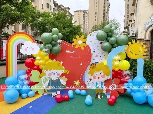 TRANG TRÍ LỄ KHAI GIẢNG– KHỞI ĐẦU RỰC RỠ CÙNG DỊCH VỤ TRANG TRÍ BONG BÓNG CHUYÊN NGHIỆP 27 Backrop Bong Bóng Khai Giảng Min