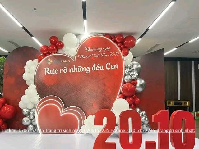 Trang Trí Ngày 20/10 Ấn Tượng Và Độc Đáo Năm 2025 25 Mẫu Trang Trí Backdrop Ngày Phụ Nữ Việt Nam đẹp Min