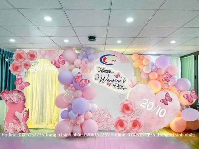 Trang Trí Ngày 20/10 Ấn Tượng Và Độc Đáo Năm 2025 19 Trang Trí Backdrop 20.10 đẹp Min