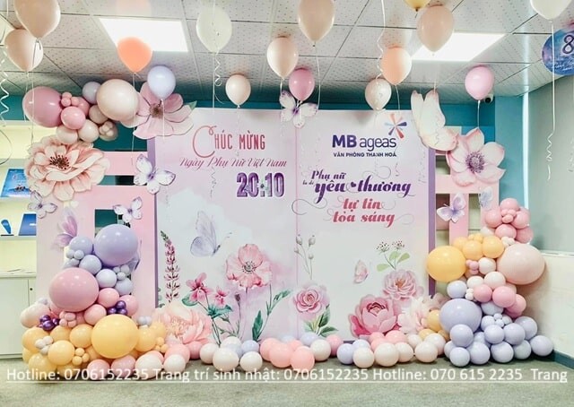 Trang Trí Ngày 20/10 Ấn Tượng Và Độc Đáo Năm 2025 27 Trang Trí Backdrop đẹp Ngày Phụ Nữ Việt Nam Min