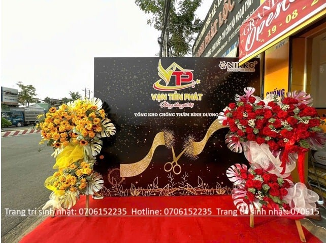 Dịch Vụ Thi Công Backdrop Khai Trương Chuyên Nghiệp – Giá Tốt Tại TP.HCM 40 Trang Trí Backdrop Khai Trương đẹp Min