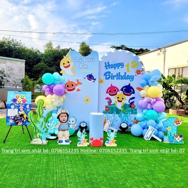 Mẫu Trang Trí Sinh Nhật Bé Trai Đẹp Năm 2025 45 Trang Trí Sinh Nhật Bé Trai Chủ đề Baby Shark Min