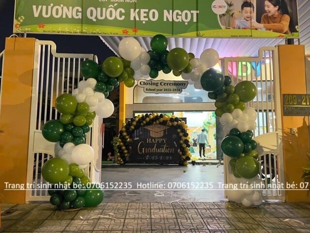 TRANG TRÍ CỔNG BONG BÓNG KHAI GIẢNG ĐẸP HCM 37 Cổng Bong Bóng Khai Giảng Trường Mầm Non Min