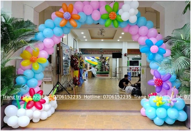 TRANG TRÍ CỔNG BONG BÓNG KHAI GIẢNG ĐẸP HCM 26 Trang Trí Cổng Bong Bóng Khai Giảng Trường Mầm Non Min
