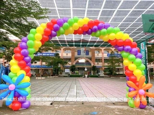 TRANG TRÍ CỔNG BONG BÓNG KHAI GIẢNG ĐẸP HCM 29 Trang Trí Cổng Bong Bóng Trọn Gói Min