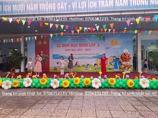 TRANG TRÍ CỔNG BONG BÓNG KHAI GIẢNG ĐẸP HCM 31 Trang Trí Sân Khấu Khai Giảng Hcm Min
