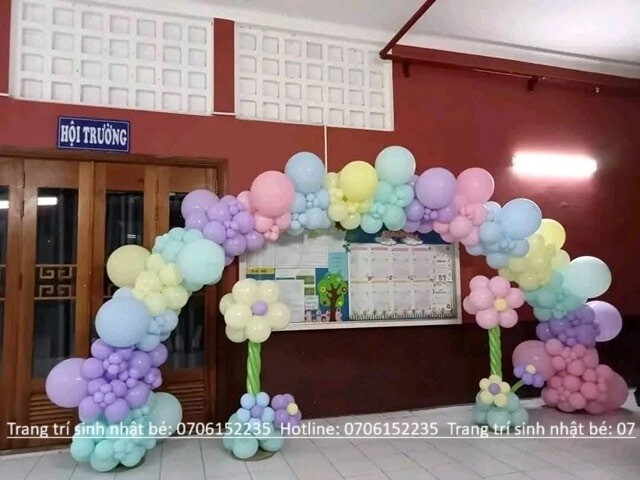 TRANG TRÍ CỔNG BONG BÓNG KHAI GIẢNG ĐẸP HCM 43 Trang Trí Sân Khấu Khai Giảng Trọn Gói Min