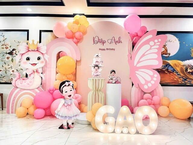 Trang Trí Thôi Nôi Cho Bé Đẹp – Dịch Vụ Trang Trí Thôi Nôi Trọn Gói Tại TPHCM 58 Backdrop Thôi Nôi Cho Bé
