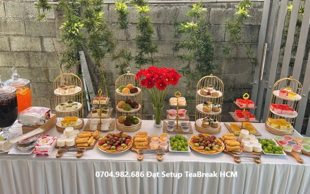 Setup Tiệc Teabreak HCM Trọn Gói - Trang trí tiệc Teabreak Văn phòng, Công ty 26 Setup tiệc teabreak HCM